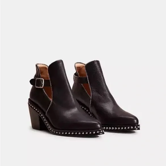 Coach Pipa Bootie Black Leather - Picture 1 of 6